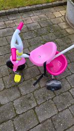 Roze driewieler met duwstang, Ophalen