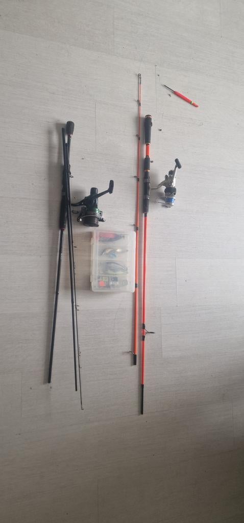 Diverse vis spullen te koop oa 2 hengels!, Ophalen, Gebruikt