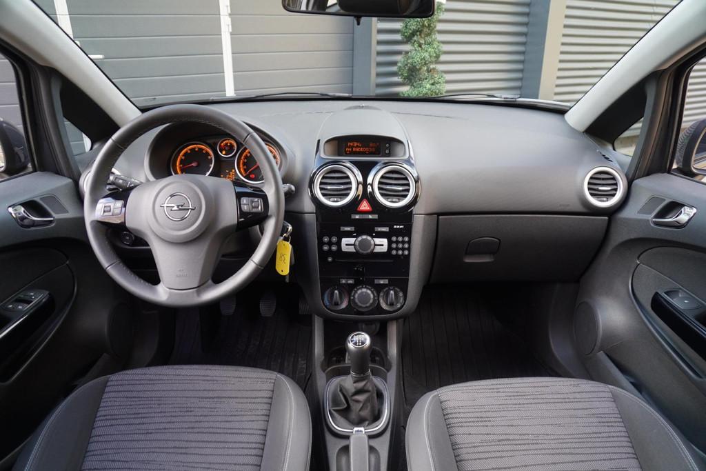 Opel Corsa 1.2-16V Business+ LEDER AIRCO CRUISE, Auto's, Voorwielaandrijving, 86 pk, Gebruikt, Zwart