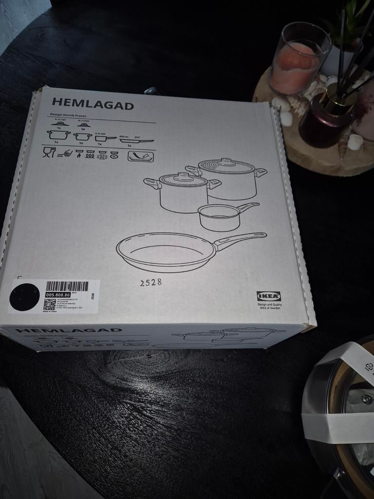 IKEA Hemlagad Pannenset - Inductie Geschikt, Overige materialen, Inductieplaat, Nieuw, Pannenset