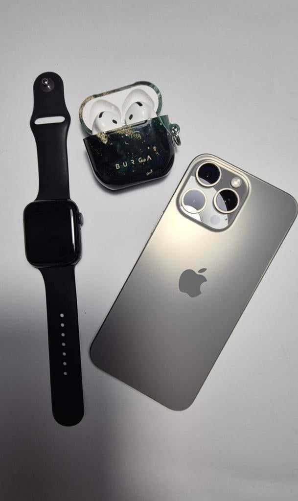 iPhone15 Pro Max 256GB+Watch 9+AirPods(mogelijk los te koop), Ophalen of Verzenden, Zwart, 256 GB, IPhone 15 Pro Max