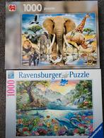 2 Ravensburger puzzels 1000 stukjes, Ophalen of Verzenden, 500 t/m 1500 stukjes, Zo goed als nieuw, Legpuzzel