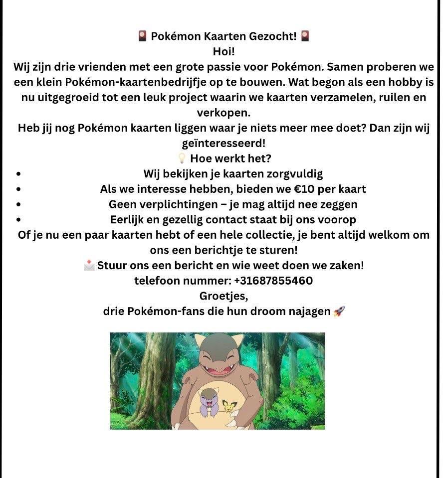 Pokémon Kaarten Gezocht! Wij kopen jouw kaarten in!, Ophalen, Gebruikt