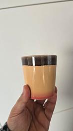 HKliving keramische mok - bruin/beige/rood, Huis en Inrichting, Keuken | Servies, Ophalen of Verzenden, Nieuw