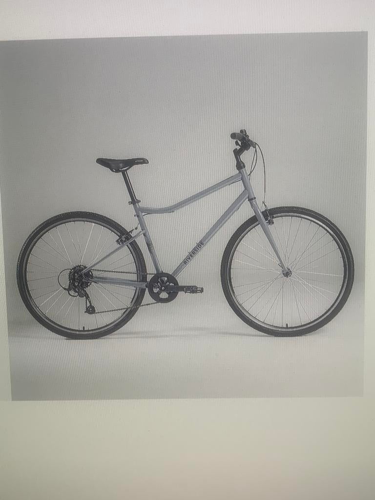 Hybridefiets   Riverside   120 grijs     Decathlon   € 75.00, Fietsen en Brommers, Fietsen | Mountainbikes en ATB, Zo goed als nieuw