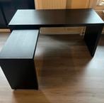 IKEA Malm Zwart Bureau met Uitschuiftafel, Ophalen of Verzenden, Gebruikt, Bureau