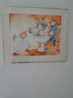 aquarel blauw fruit, Antiek en Kunst, Kunst | Schilderijen | Klassiek, Ophalen of Verzenden