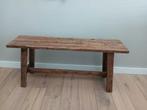 Landelijk, sober & stoer houten bankje 120 cm., Ophalen, Zo goed als nieuw