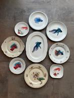 Bedrukte vintage Borden voor aan de muur, Antiek en Kunst, Antiek | Wandborden en Tegels, Ophalen of Verzenden