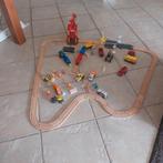 Houten treinbaan met voertuigen en kraan, Ophalen, Jongen of Meisje