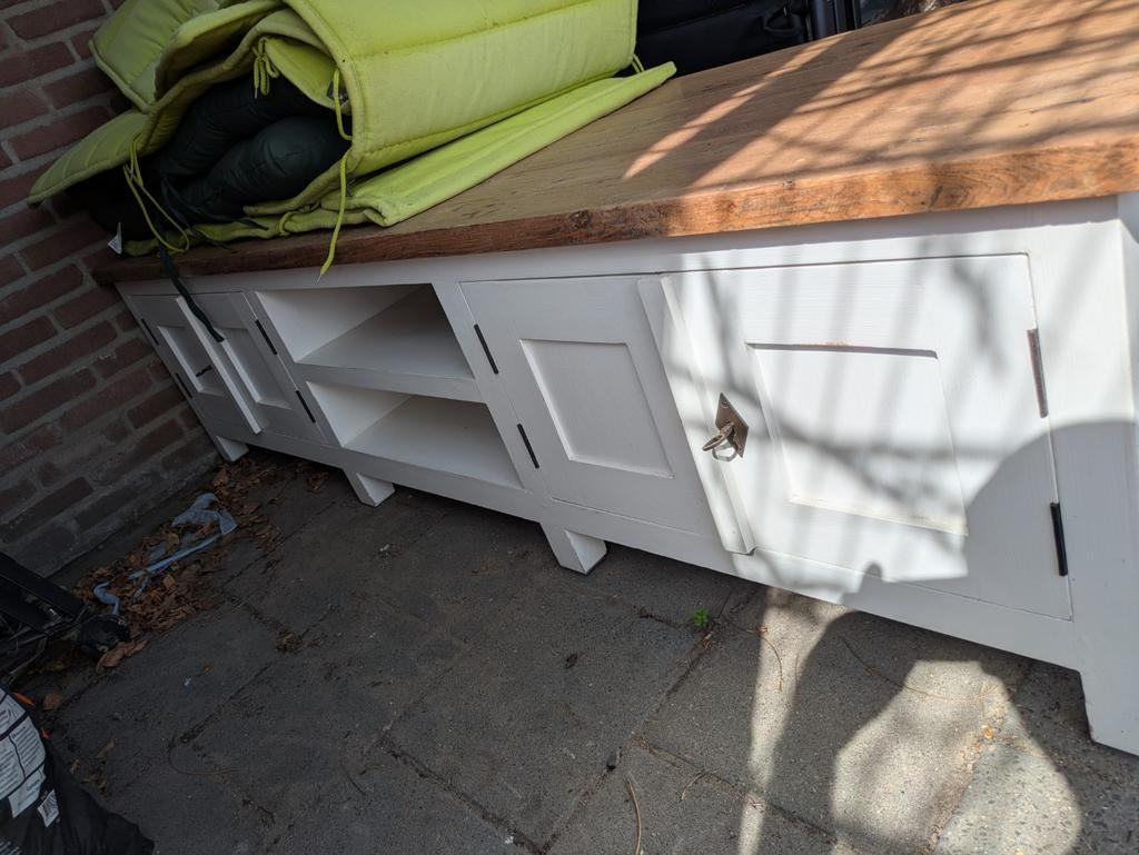 Landelijk tv meubel 180x53x51, Huis en Inrichting, Ophalen of Verzenden