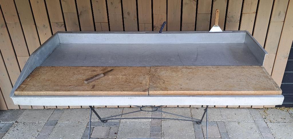 Aluminium Werkbank, werktafel, slachtbank, slachttafel., Ophalen, Gebruikt, 120 tot 170 cm