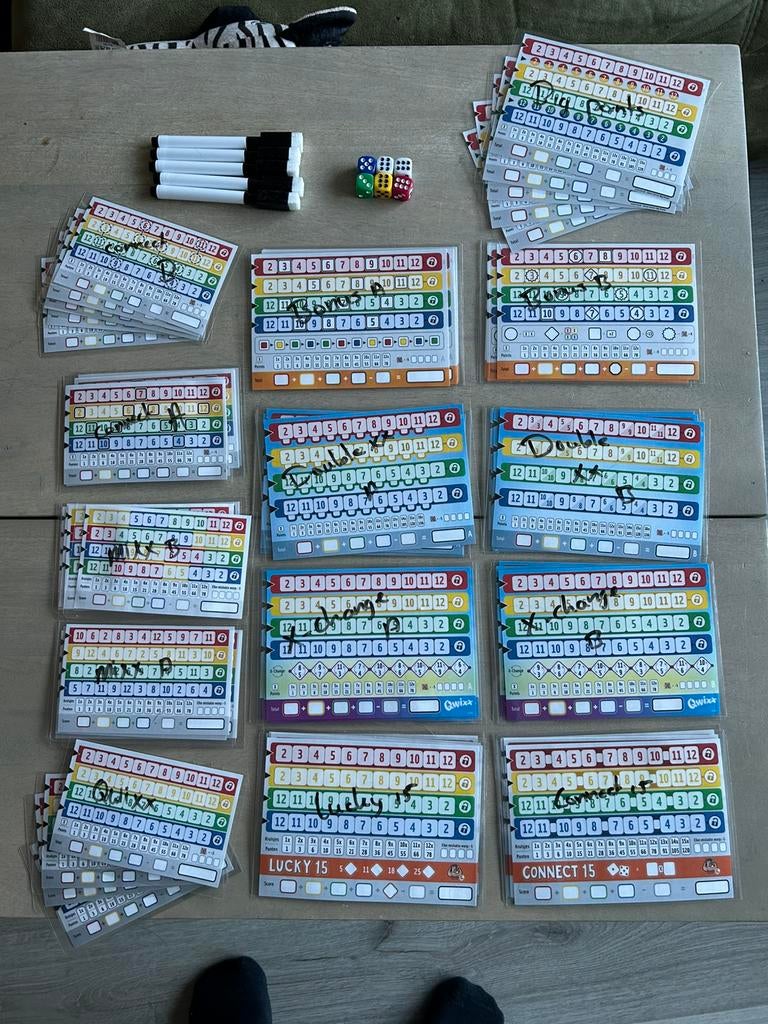 Qwiix geplastificeerde score kaarten, Ophalen of Verzenden, Nieuw