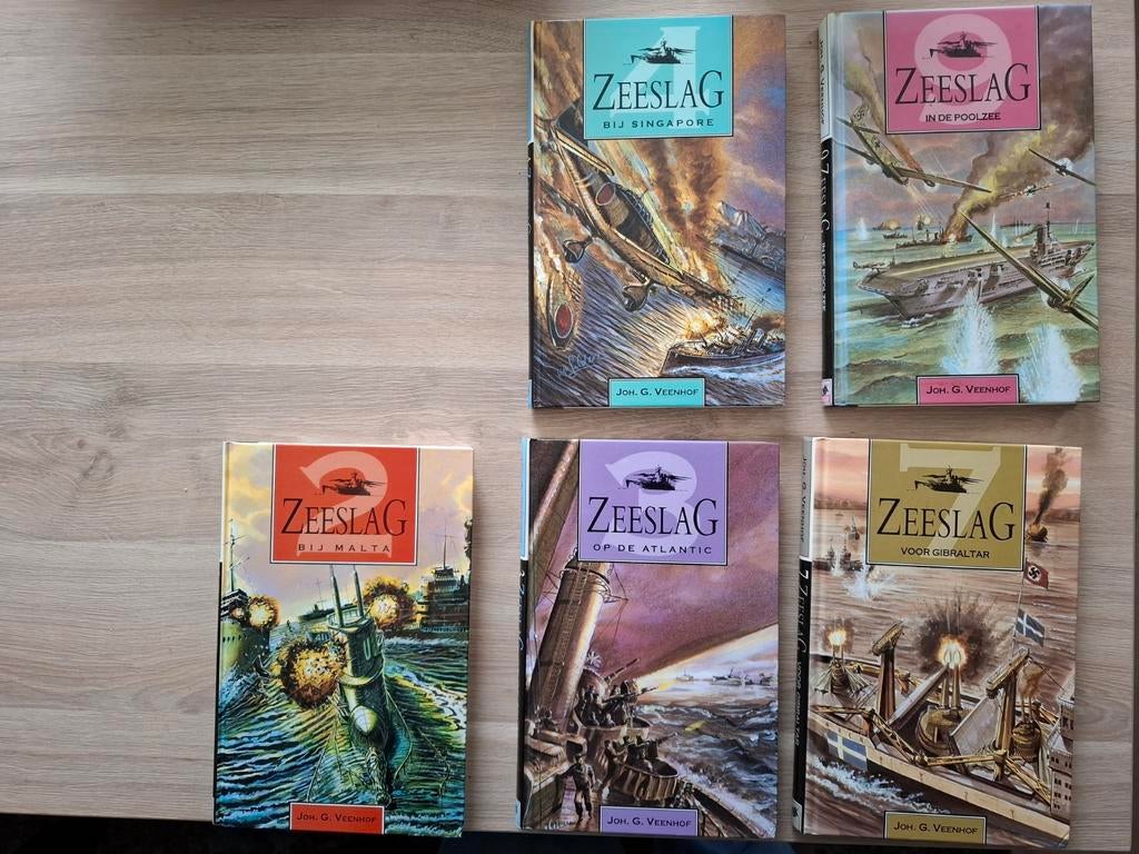 Joh. G. Veenhof: zeeslag 2, 3, 4, 7 en 9, Boeken, Ophalen of Verzenden, Tweede Wereldoorlog, Zo goed als nieuw