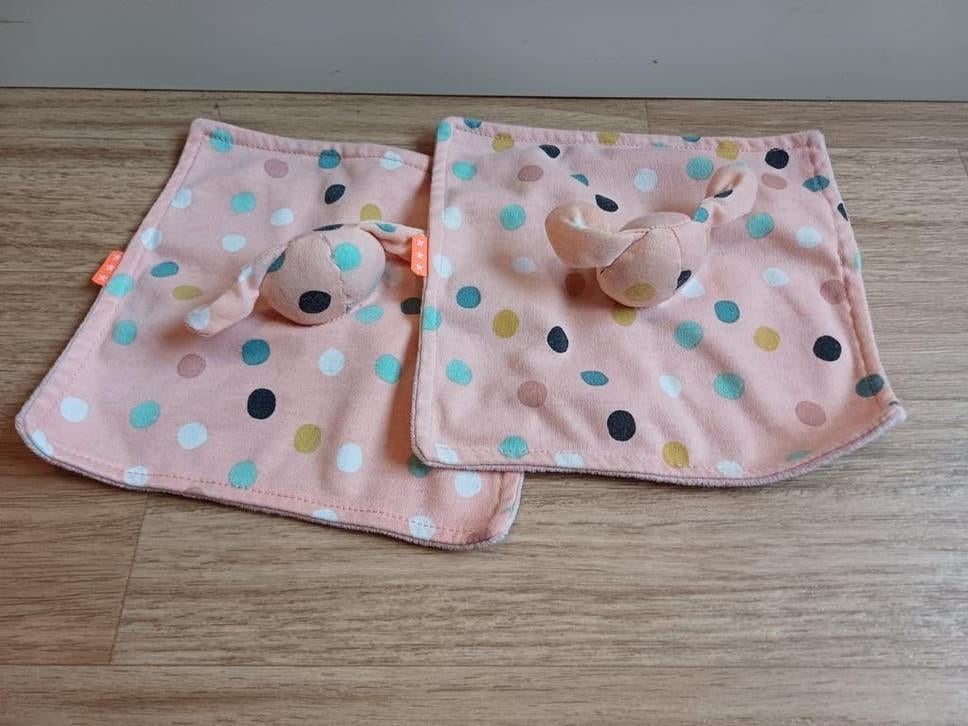 Hema doekje roze stippen konijn hond, Ophalen of Verzenden, Zo goed als nieuw