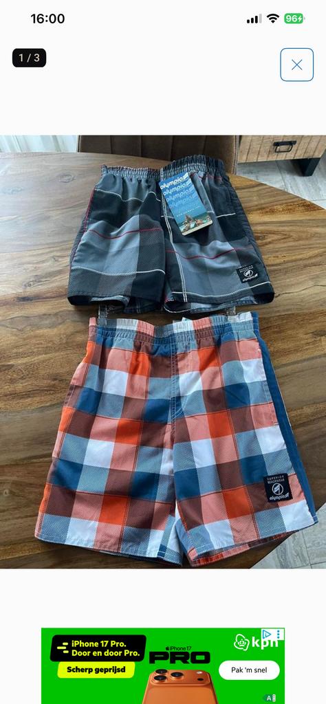 2x olympia jongens zwem short maat 128 nieuw, Kinderen en Baby's, Kinderkleding | Maat 128, Verzenden, Nieuw, Jongen, Sport- of Zwemkleding