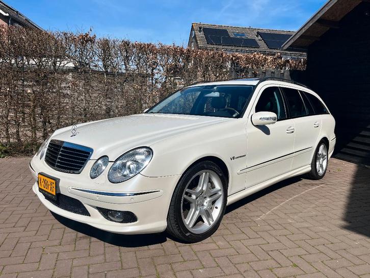 Mercedes-Benz E55 AMG / Parelmoer / Top auto !, Auto's, Mercedes-Benz, Particulier, E-Klasse, ABS, Achteruitrijcamera, Airbags