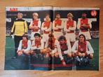 Oude elftalposter Ajax / Johan Cruijff (1982), Ophalen of Verzenden, Gebruikt, Ajax, Poster, Plaatje of Sticker