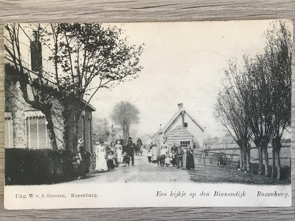 Rozenburg Kijkje Binnendijk 1905, Verzenden, Voor 1920, Gelopen, Zuid-Holland