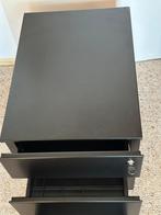 Metaal Ladekastje kantoor (zwart), Ophalen, Minder dan 50 cm, Gebruikt, Minder dan 100 cm