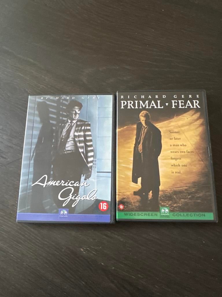 2 DVD's met Richard Gere: American Gigolo & Primal Fear, Vanaf 16 jaar, Ophalen of Verzenden, Zo goed als nieuw, Actiethriller