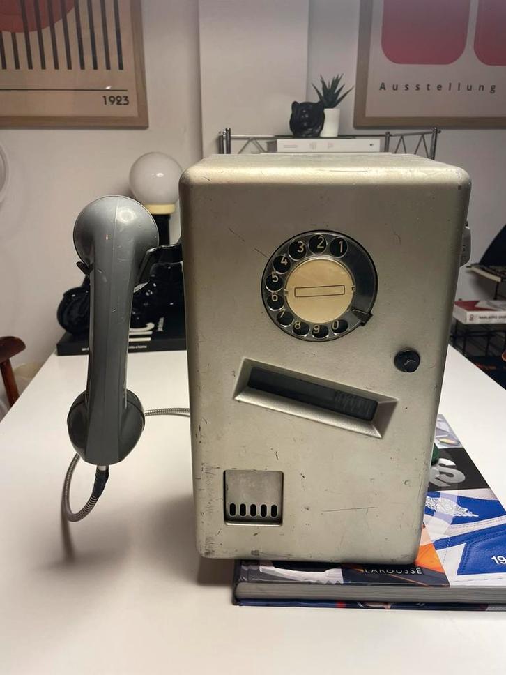 Vintage Originele PTT Kwartjes toestel, Telecommunicatie, Vaste telefoons | Niet Draadloos, Gebruikt, Met draaischijf, Ophalen