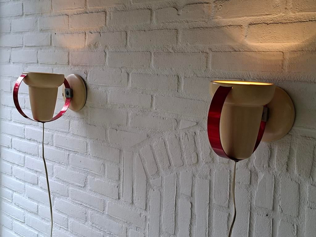 Vintage retro wandlamp Philips Charlotte Perriand jaren 60., Ophalen of Verzenden, Gebruikt, Metaal, Vintage retro jaren 60 Philips Design Mid Century.