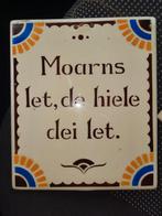 Vintage Tegeltje met friese Spreuk soc.cer., Ophalen of Verzenden