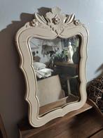 Oude houten spiegel brocant 75x50 cm, Ophalen, Gebruikt, Minder dan 100 cm, Rechthoekig