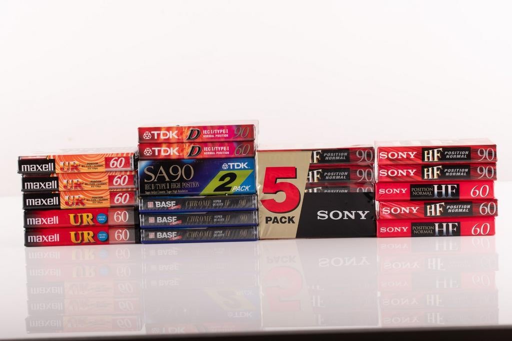 Nieuwe gesealde cassettebandjes - Diverse merken en types, Cd's en Dvd's, Cassettebandjes, Overige genres, Nieuw in verpakking