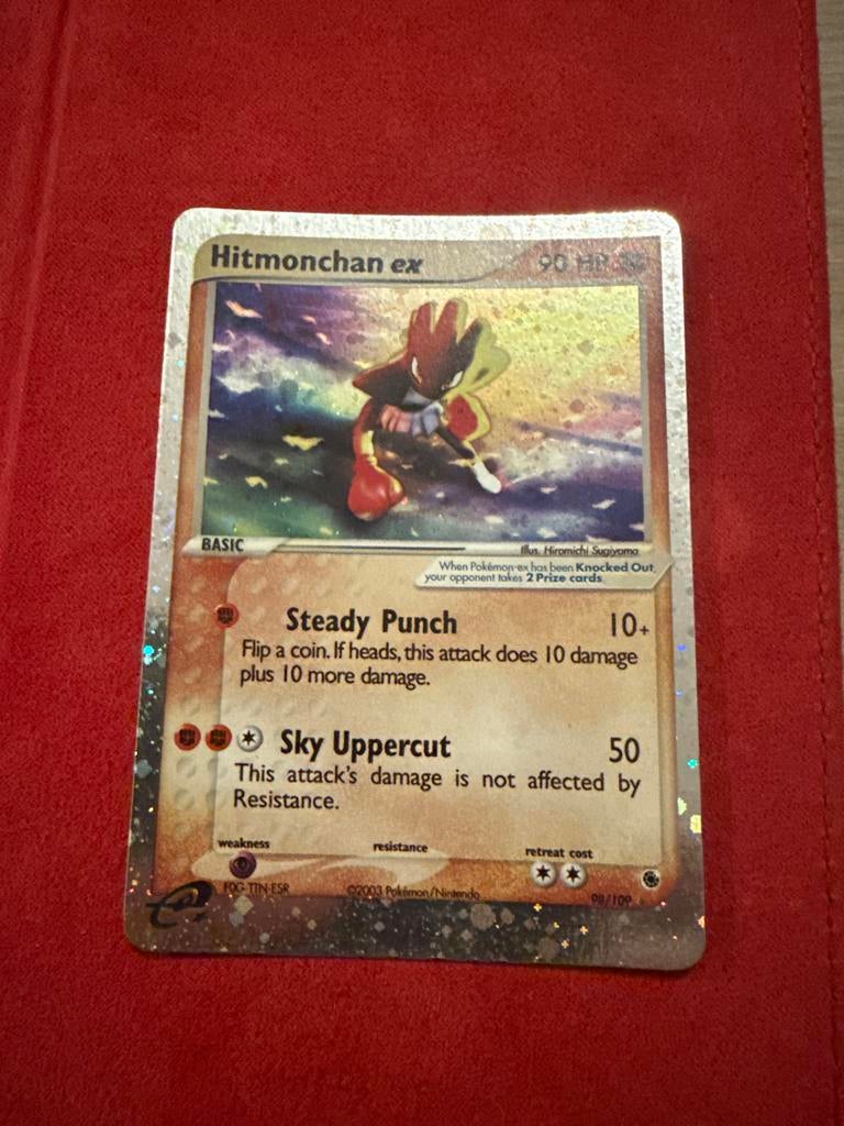 Hitmonchan ex EX Ruby & Sapphire 98/109, Ophalen of Verzenden, Gebruikt, Losse kaart, Foil