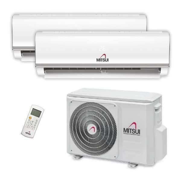 Mitsui Duo-Split 2x 3.5kW airco split unit A++++, Witgoed en Apparatuur, Airco's, Nieuw, Wandairco, 100 m³ of groter, 3 snelheden of meer