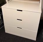 Ladekast wit - 3 vaks, Ophalen, 50 tot 100 cm, Zo goed als nieuw, 3 of 4 laden