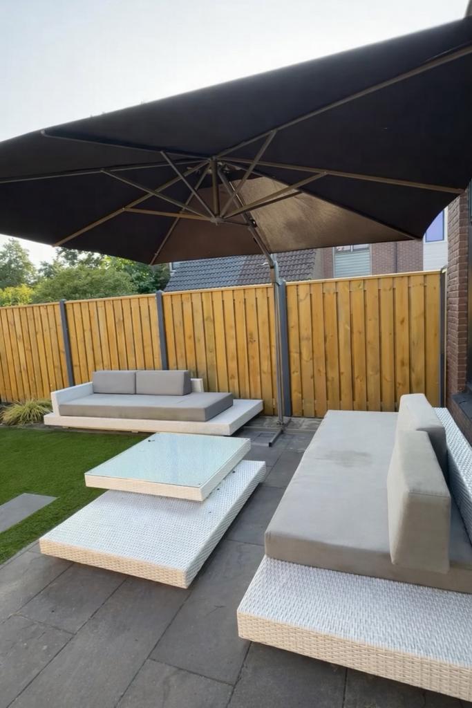 3-delig 9zits Ibiza hoek loungeset Grijs, Tuin en Terras, Ophalen, Gebruikt, Meer dan 8 zitplaatsen, Loungeset