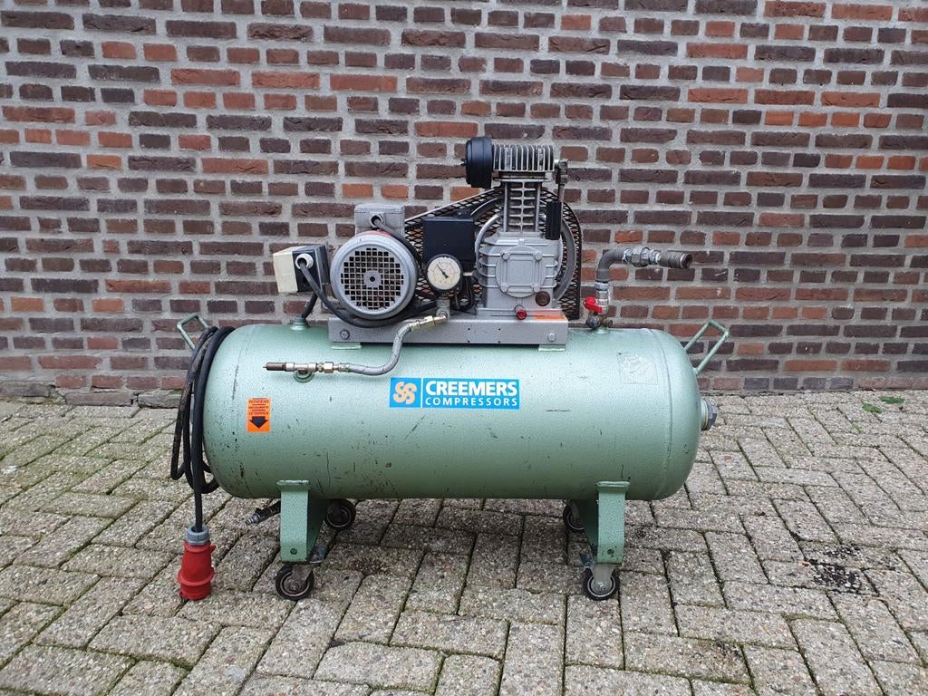 Creemers Compressor CS220/90L - 1.1kW, 10 bar (2004), Ophalen, Gebruikt, 10 bar of meer, Minder dan 200 liter/min