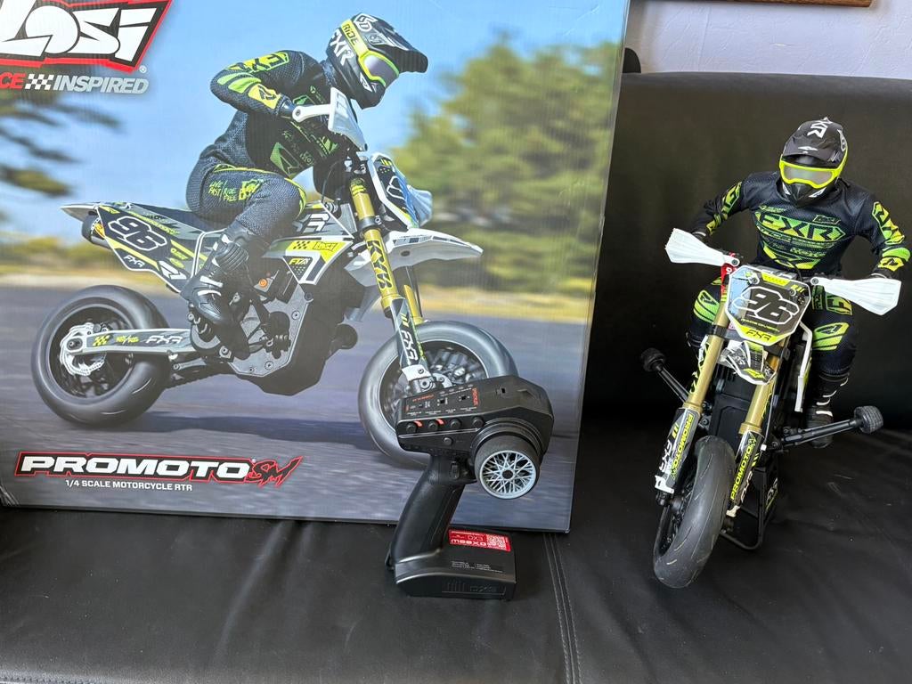 Losi 1/4 Promoto-SM Supermoto, Hobby en Vrije tijd, Modelauto's | 1:5 tot 1:12, Ophalen of Verzenden, Zo goed als nieuw, Auto
