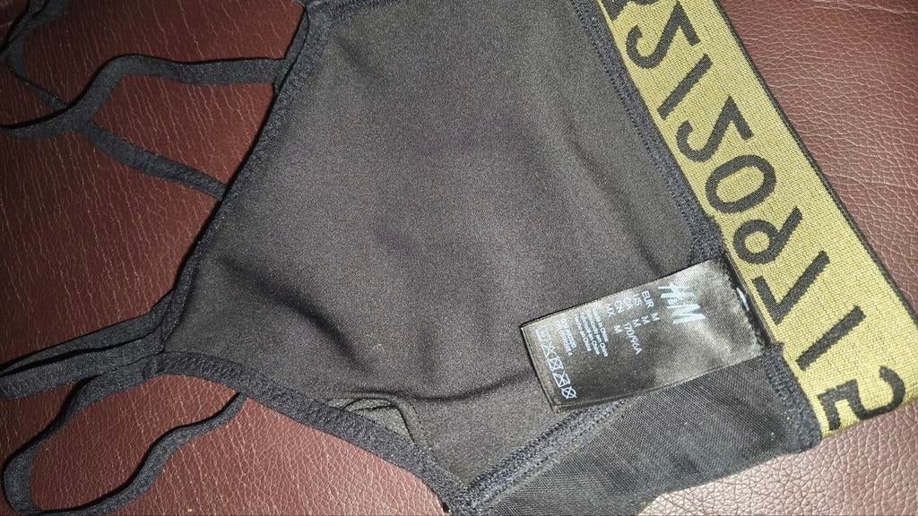 Black Sportsbra, Kleding | Dames, Sportkleding, Maat 38/40 (M), H&M, Zwart, Ophalen of Verzenden