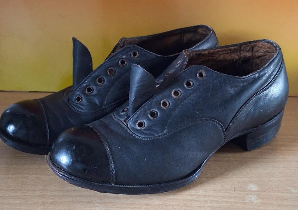 Kinderschoen. Leer. Ca 1900/1930. Maat 29., Antiek en Kunst, Ophalen, Kinderen