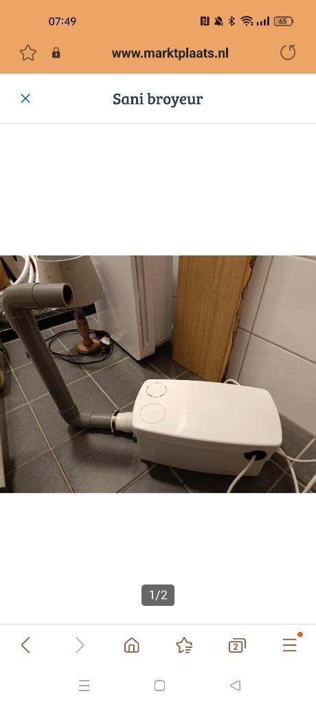 Sani broyeur, Ophalen