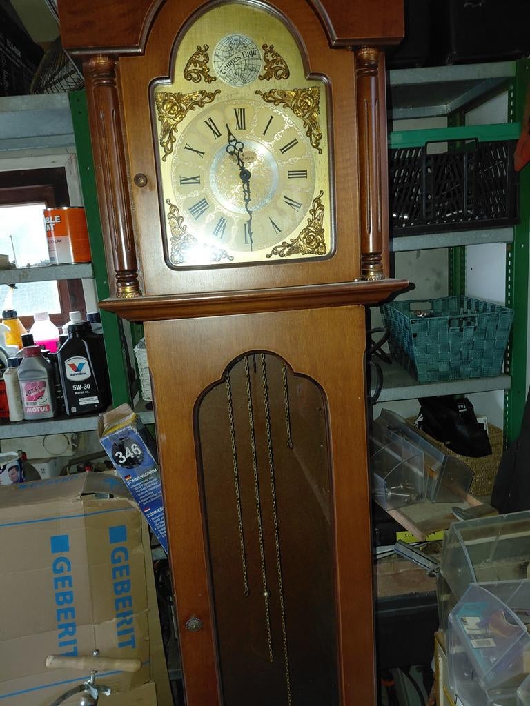 Antieke Junghans staande klok - Klassiek design, Ophalen of Verzenden