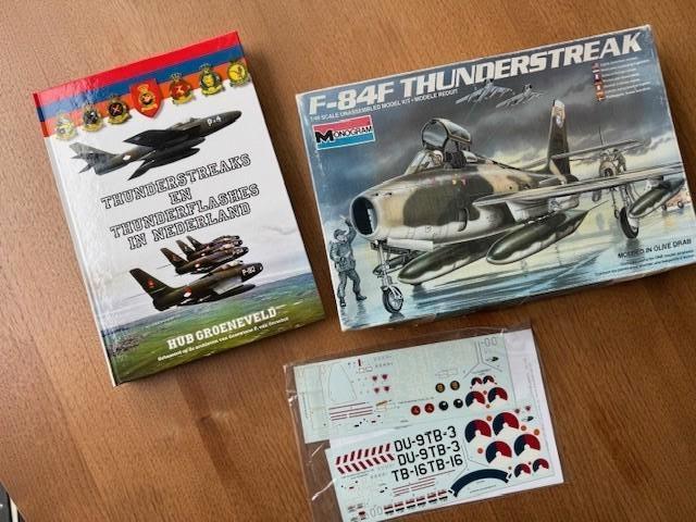 F-84F Thunderstreak Trio! Model, boek, KLu decals, Overige merken, Ophalen of Verzenden, Zo goed als nieuw, Groter dan 1:72
