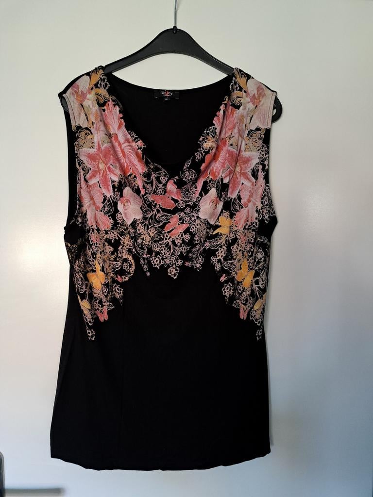 Romantische top Enjoy, maat XL (valt als L/44), Zwart, Maat 42/44 (L), Enjoy, Ophalen of Verzenden