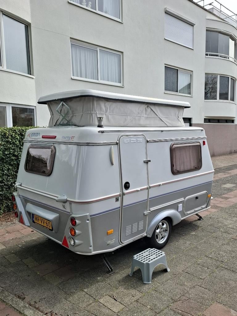 Eriba Puck 225 Touring GT in zeer goede staat, Caravans en Kamperen, Caravans, Particulier, tot en met 2, 750 - 1000 kg, Treinzit