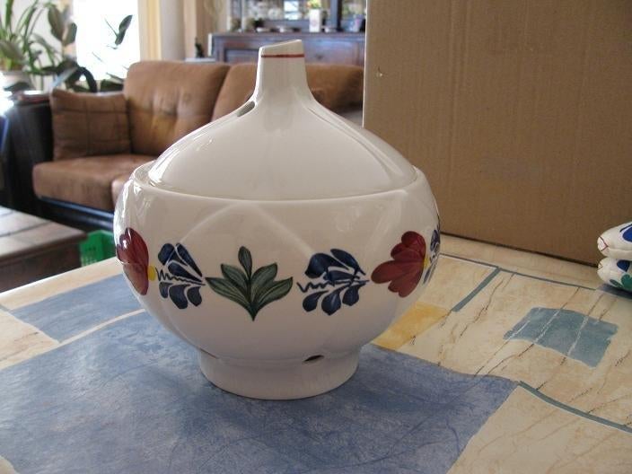 Boerenbont knoflookpot Boerenbond, Huis en Inrichting, Keuken | Servies, Gebruikt, Ophalen of Verzenden, Schaal of Schalen, Aardewerk