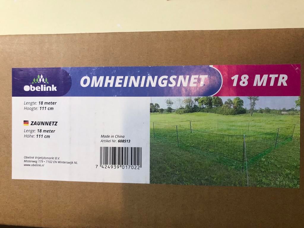 Omheiningsnet, Ophalen, Nieuw