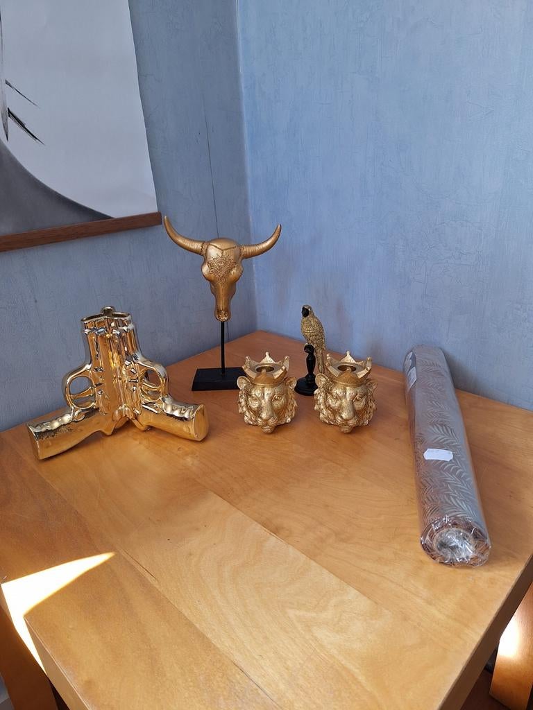 Goudkleurige decoratie, Ophalen of Verzenden, Gebruikt