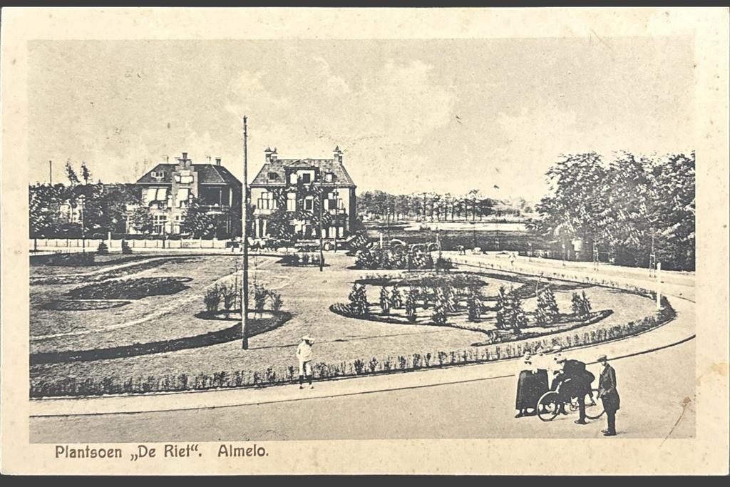 Almelo, De Riet plantsoen, Verzenden, Voor 1920, Gelopen, Overijssel
