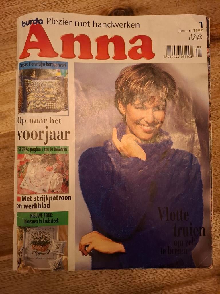 Anna Plezier met Handwerken - Januari 1997 - Voorjaar, Hobby en Vrije tijd, Breien en Haken, Ophalen of Verzenden