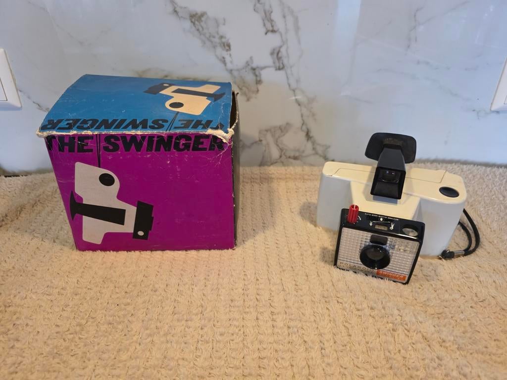 Polaroid The Swinger camera met originele doos, Ophalen of Verzenden, Gebruikt, Polaroid, Polaroid