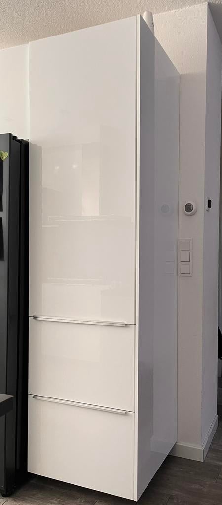 Ikea keukenkasten hoogglans wit, €100 moet woensdag weg!, Ophalen, Gebruikt, Wit